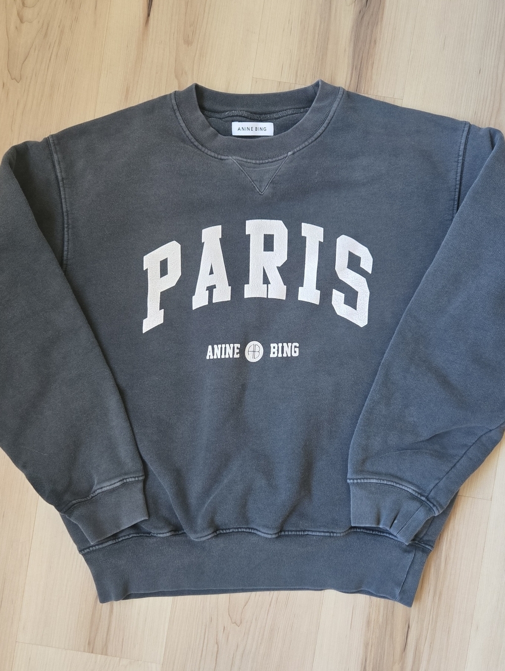 Anine Bing Ramona Paris University Sweatshirt, Size Small